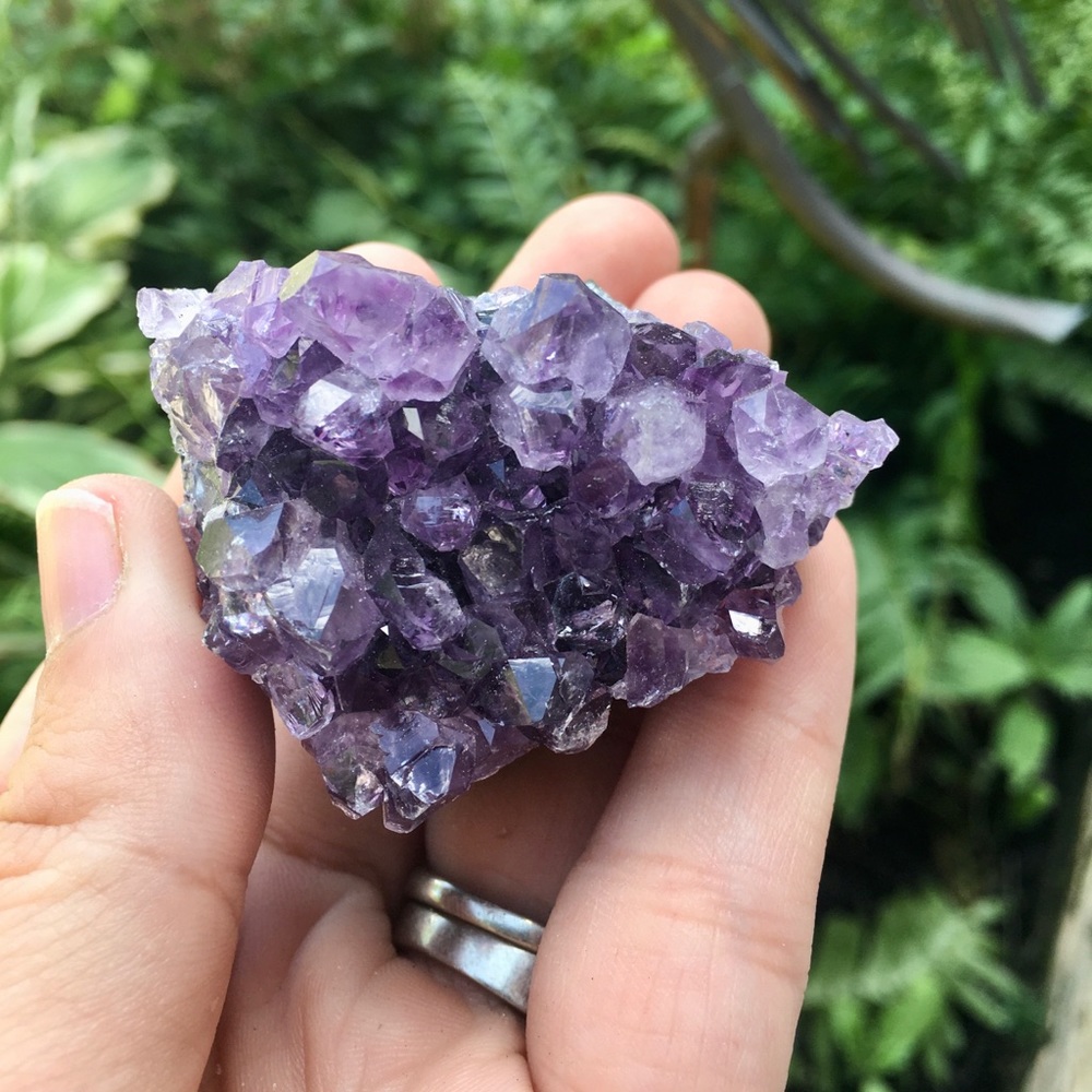 Amethyst crystal geode specimen display decor